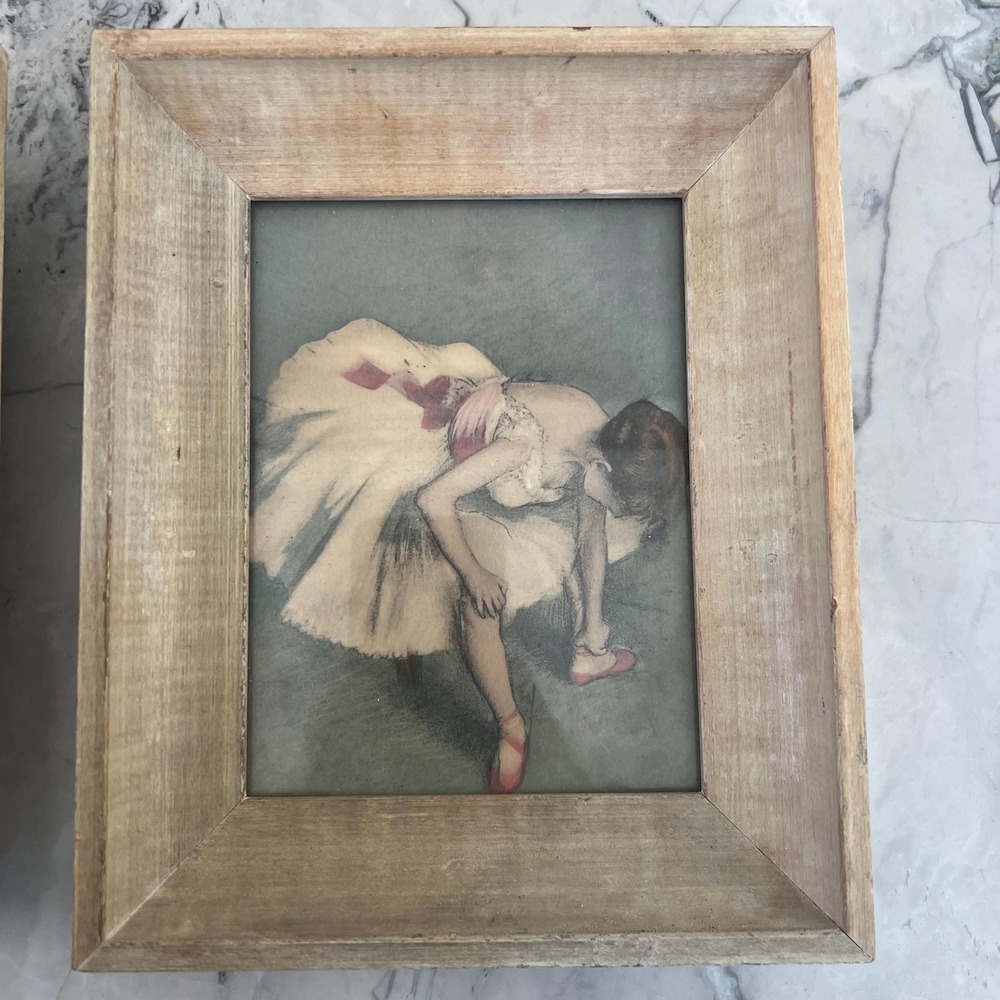 Pair vintage Degas dancer prints framed - Picture 3 of 8